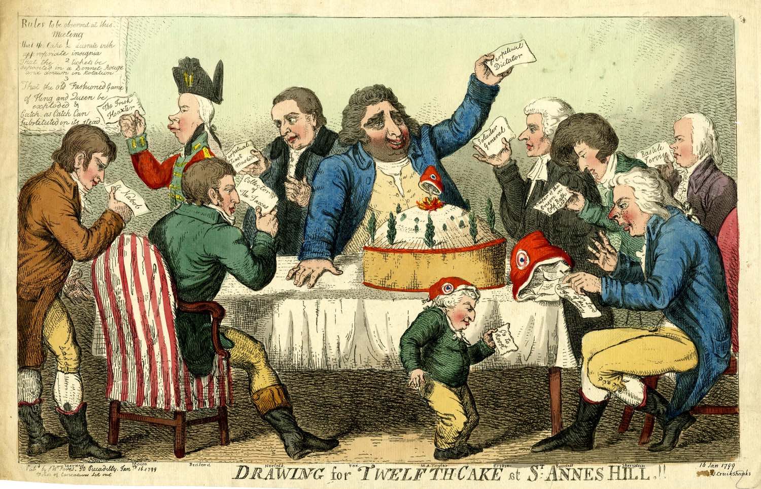 Figure 8. Political cartoon, illustrated by Isaac Cruikshank, published by S.W. Fores, 1799. British Museum 1868,0808.6814